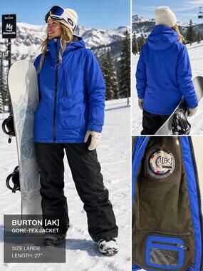 Burton AK Women’s Gore-Tex Blue Ski Snowboard Jacket Size Large